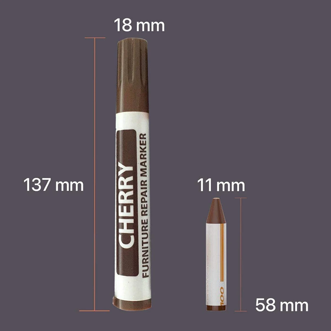 Furniture Repair Markers Kit Set of 17 Markers and Wax Sticks with Sharpener For Scratches Wood Floors