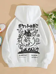 Adorable Cat Graphic Oversized Women's Hoodie - Casual, Cozy, and Stylish Autumn Wear - XXL (White-JIT054-X1378)