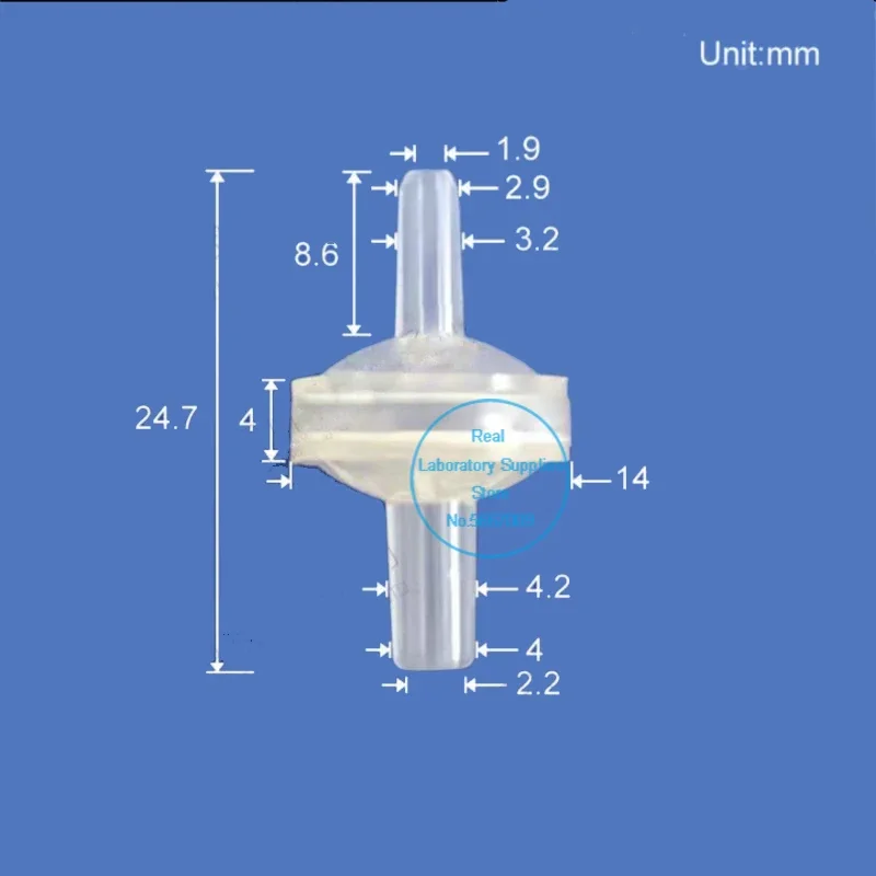 실험실 직경 14mm 공기 여과 필터, 먼지 및 이물질 미니 인라인 필터, 100 개/로트