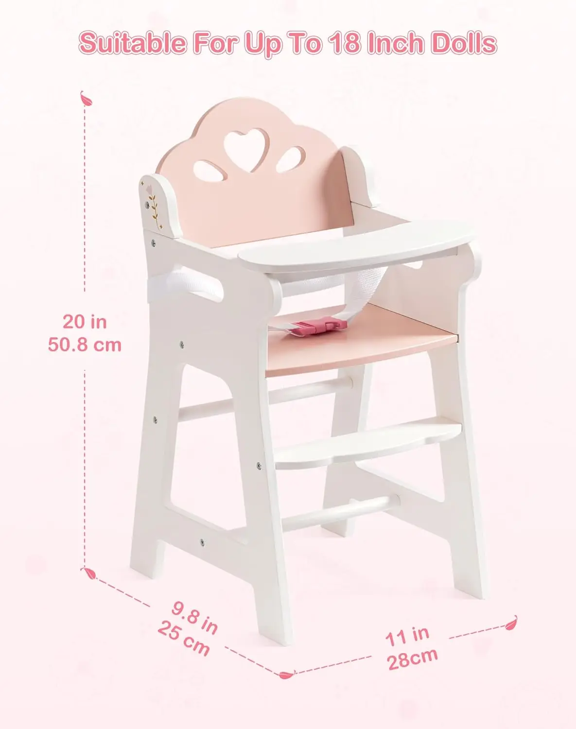 Wooden Doll High Chair 3