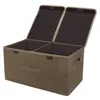 Storage Box Collapsible Linen Fabric Clothing Basket Bins Toy Box Organizer Storage Box Organizer Storage Organizer 3