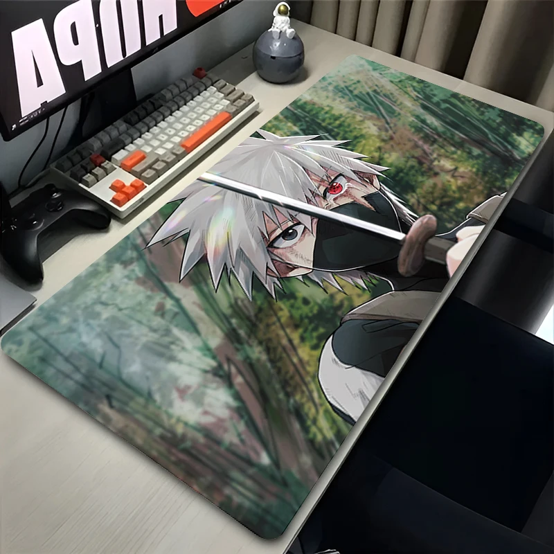 Japan Hot Anime Mouse Pad Laptop Black And White Manga Keyboard Rug PC N-narutoS Cool K-kakashi Gaming Mousepad Hatake Desk Mat 3