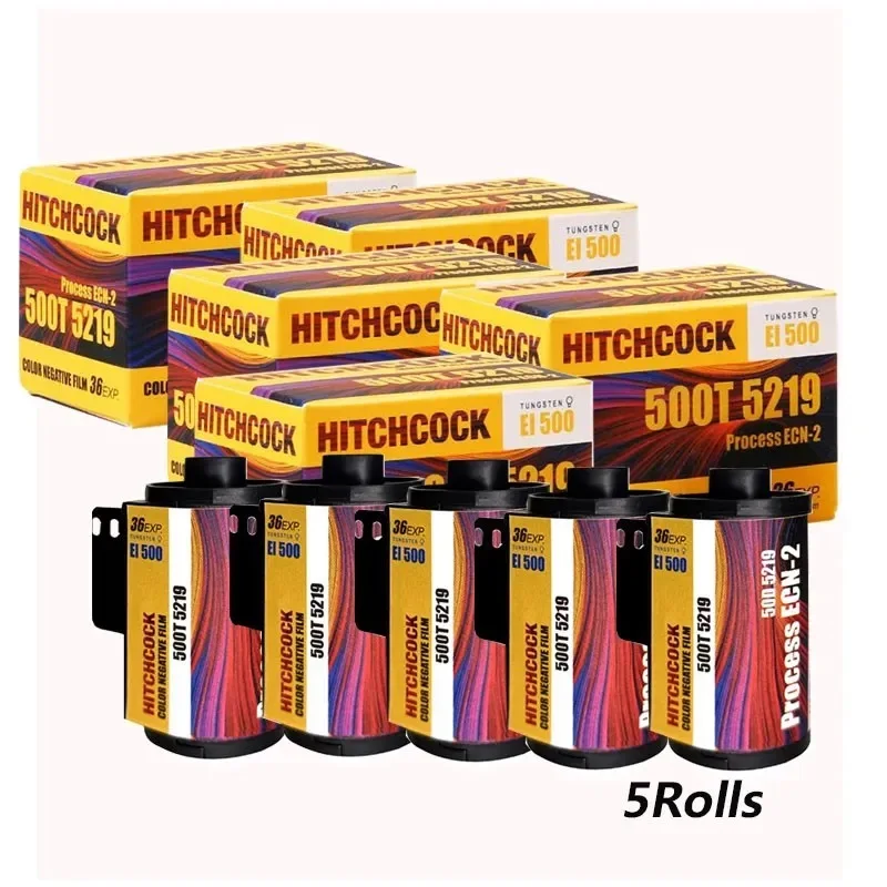 1-5 Roll HITCHCOCK 500T 5219 135 Kinetoscope Move Films Subpackage Rolls 36 Exposure Per Roll（Valid Until December ）