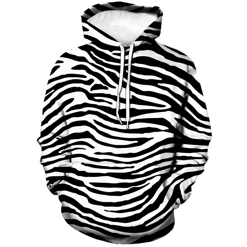 Mode Leopard Muster Hoodie Männer 3D Druck Zebra Grafik Sweatshirt Streetwear Langarm Pullover Herbst Casual Hoodies – Detail 2