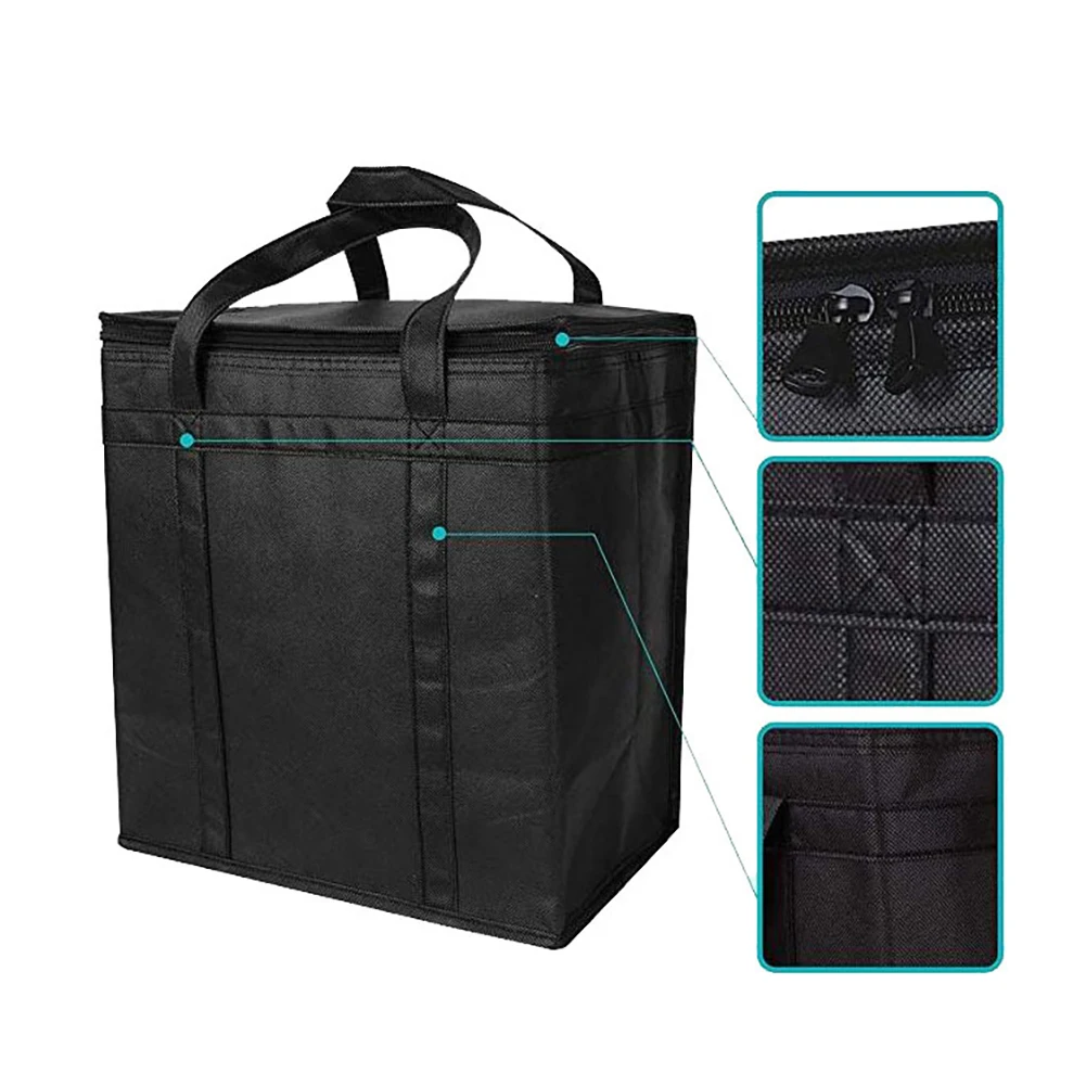Picnic Bag Cookware Storage Bag Portable Food Thermal Bag Drink Carrier Insulated Bag with Handle for Family Outdoor Activities