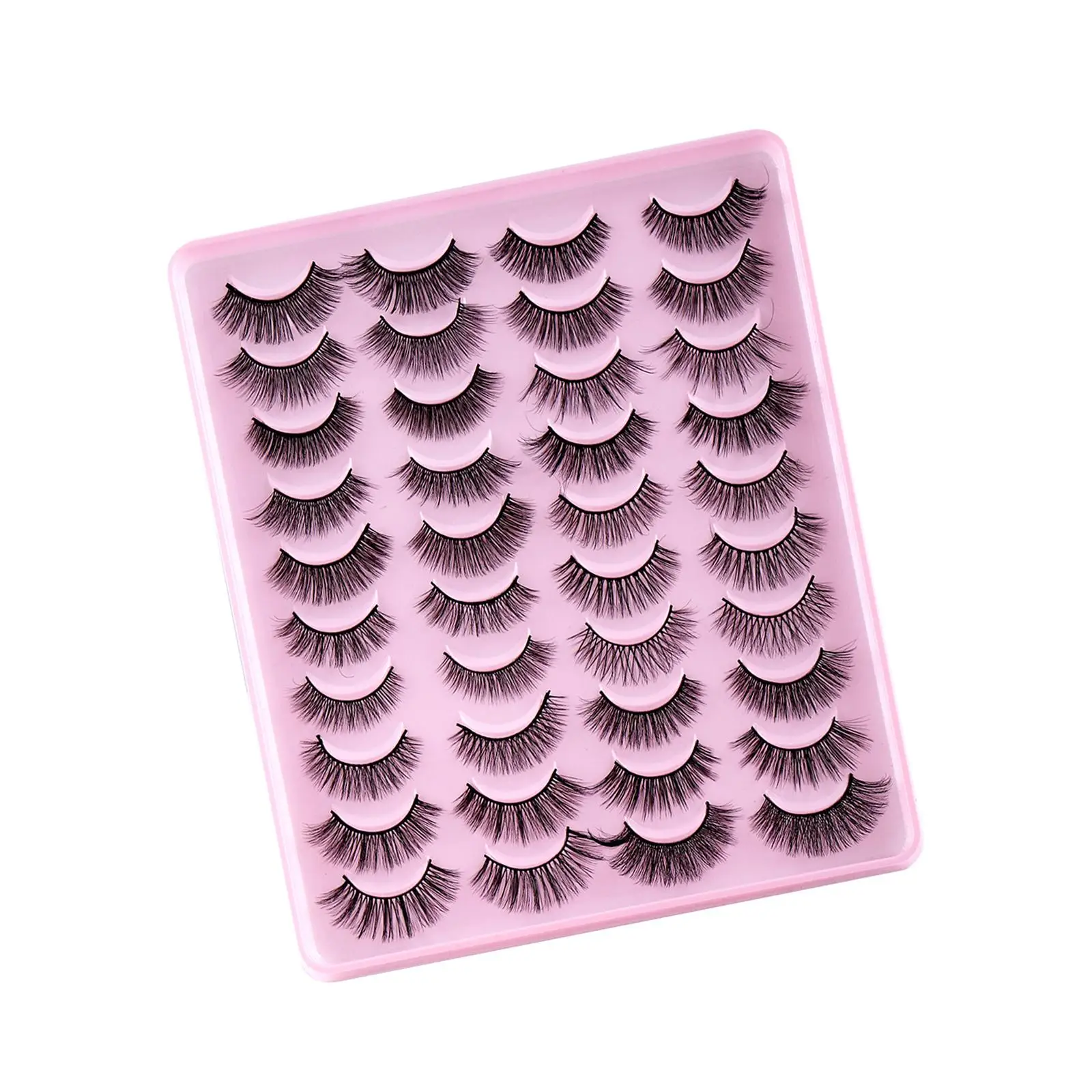 False Eyelashes Makeup Eyelashes Gorgeous 5D Volume (20 Pairs) Faux Eyelashes for Woman Costume Festival Girls Valentines