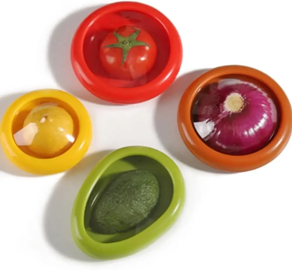 Kitchen storage box Food storage container Fruit and Vegetable Storage Containers Reusable Silicone Refrigerator Box Storage Bowls Saver Holder Keeper