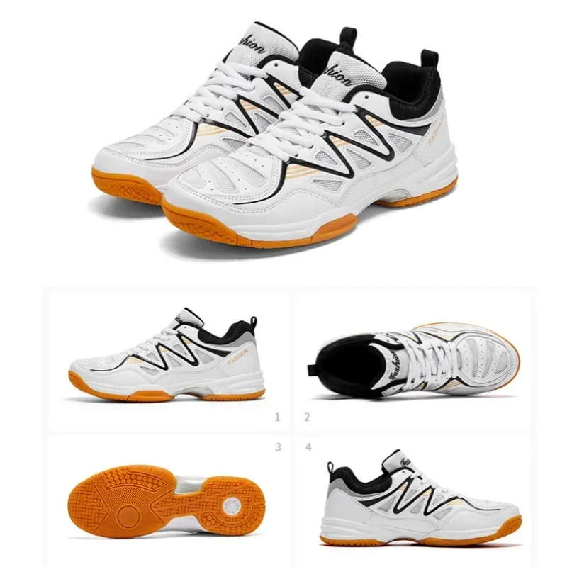 Professionelle Tennisschuhe für Männer und Frauen, atmungsaktiv, für Badminton, Volleyball, Tischtennis, Indoor-Sport, Training, Turnschuhe, Größe 48 – Detail 6