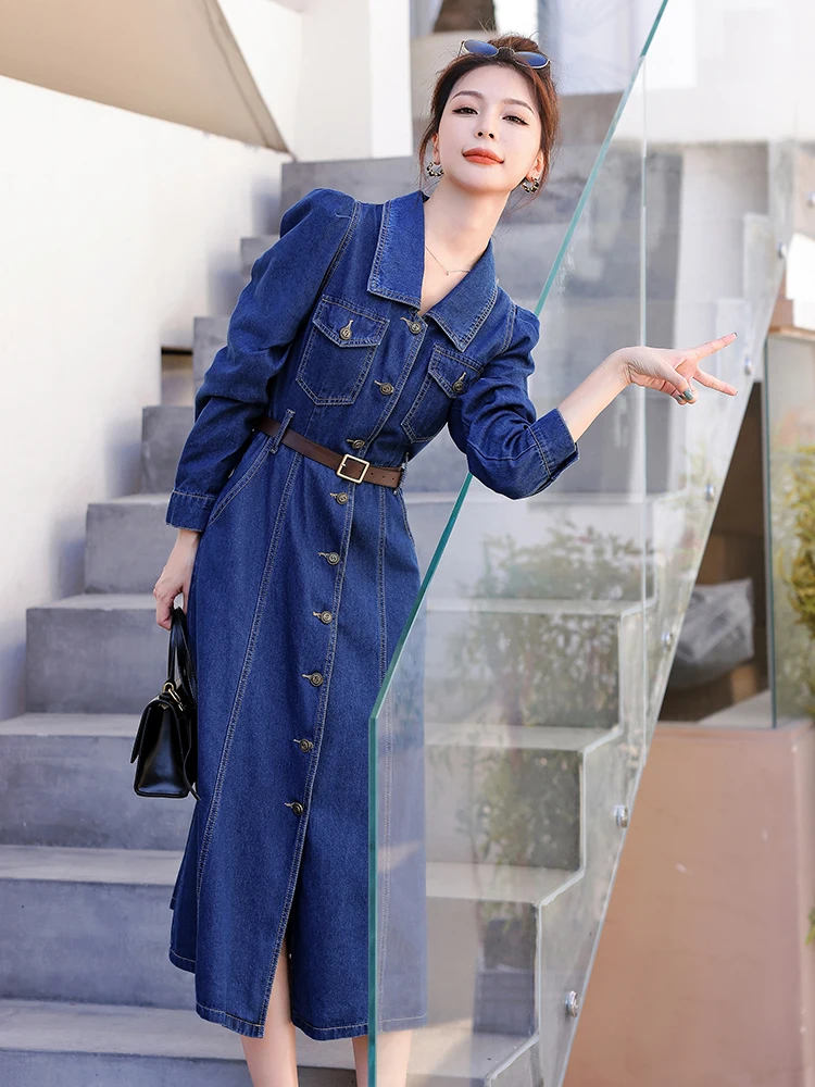 formal jean dress Jovani 43341 Long Floral Denim Gown Formal Prom Dress