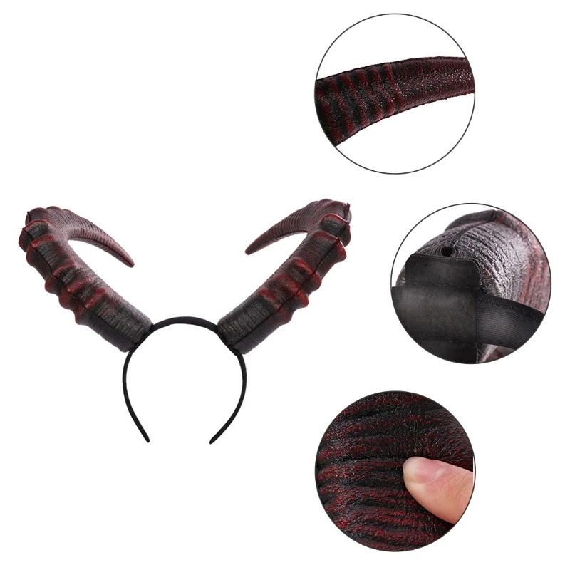 Set Halloween 2 Pezzi: Fascia Capelli Blu Con Strass E Collare Gotico Nero Per Cosplay E Mascherata