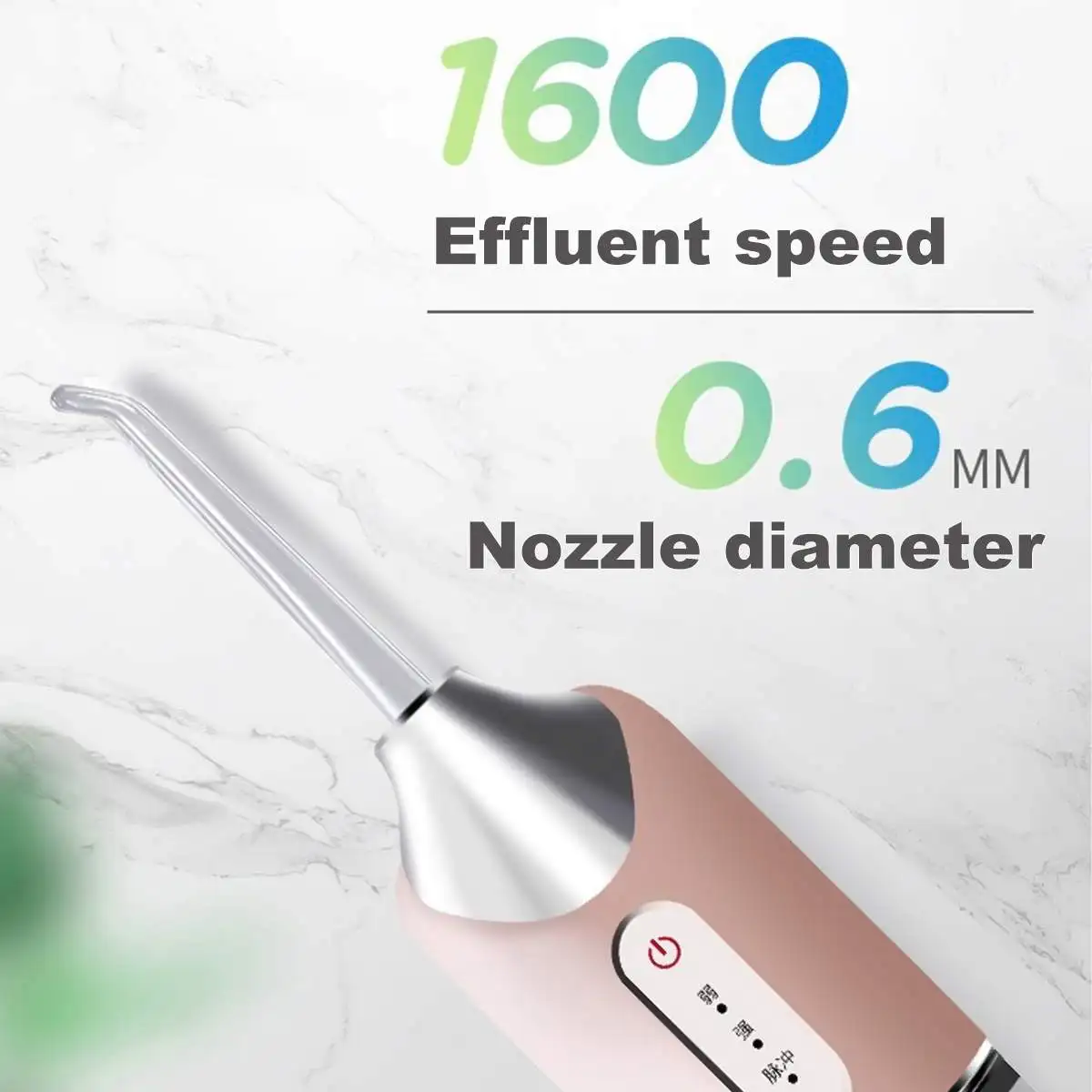 Description Picture 6 of item220ML Oral Irrigator USB Rechargeable Water Flosser Portable Dental Water Jet Floss Teeth Cleaner Large Water Tank With 4 Nozzle