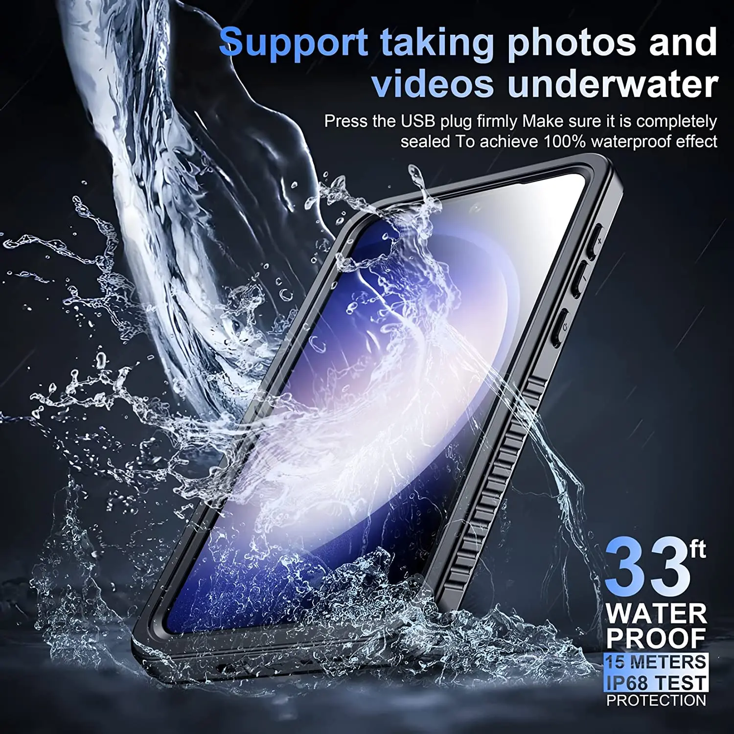 

Водонепроницаемый чехол для Samsung Galaxy S23 S22 S21 S20 Ultra S23 Plus Note 20 10 S21FE