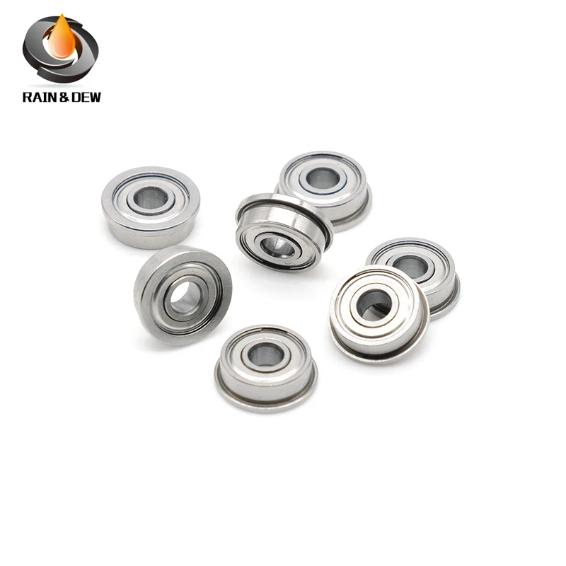 Rolamento de Flange Blindado Duplo Aço Rolamentos de Esferas Flangeadas Mf74 z Smf74z Mf742z 4x7x2.5 mm 10 Pcs
