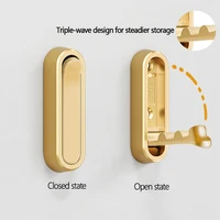 ตะขอคลื่นแบบพับได้ 4 ชิ้น – ที่แขวนเสื้อคลุมและผ้าเช็ดตัวพร้อมดีไซน์คลื่นสามชั้นเพื่อแขวนเสื้อผ้า กุญแจ กระเป๋า หมวก ฯลฯ ได้อย่างปลอดภัย 2