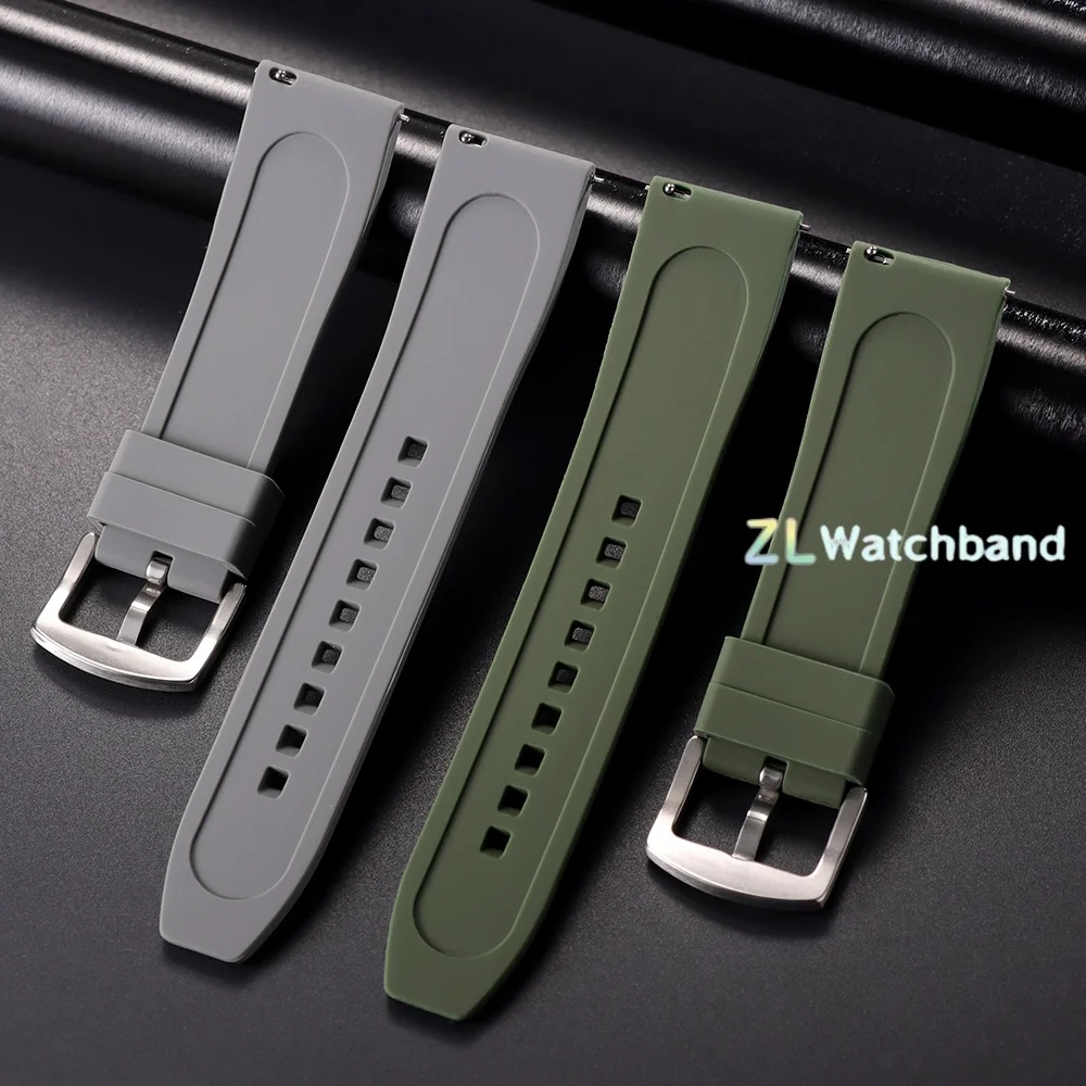 Enhanced Silicone Sports Watch Strap - Quick Release, Multiple Color Options