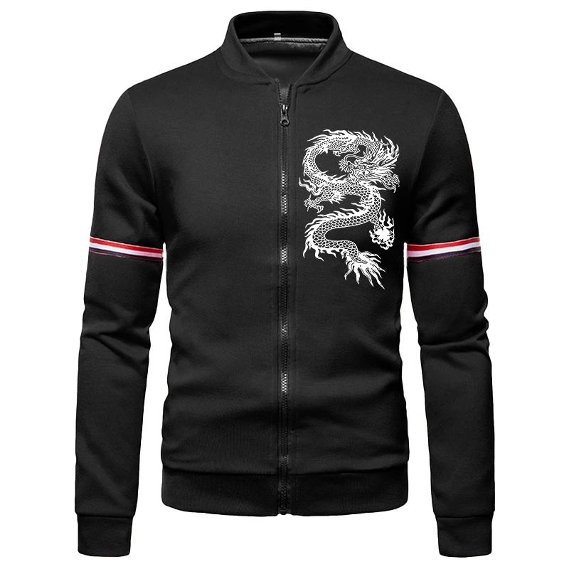 2023 Men's Hot Selling Trends Casual Zipper Sweatshirt Printed Sports Zipper Jacket Outdoor Sports Coat S-4XL