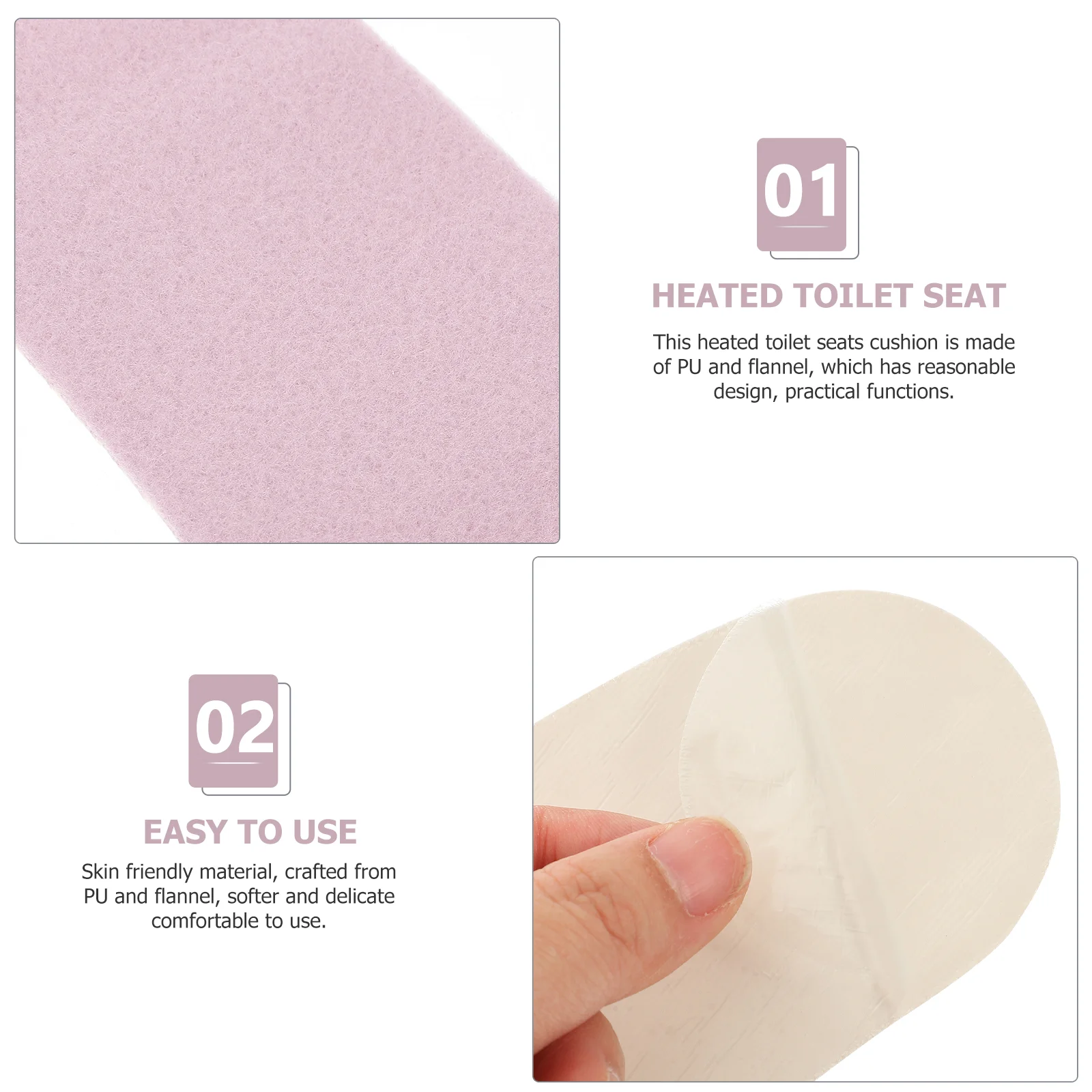 Heated Toilet Seat Smart Heater Seats Pad Mat Warmers Bathroom Cushion Cover Flannel Heating