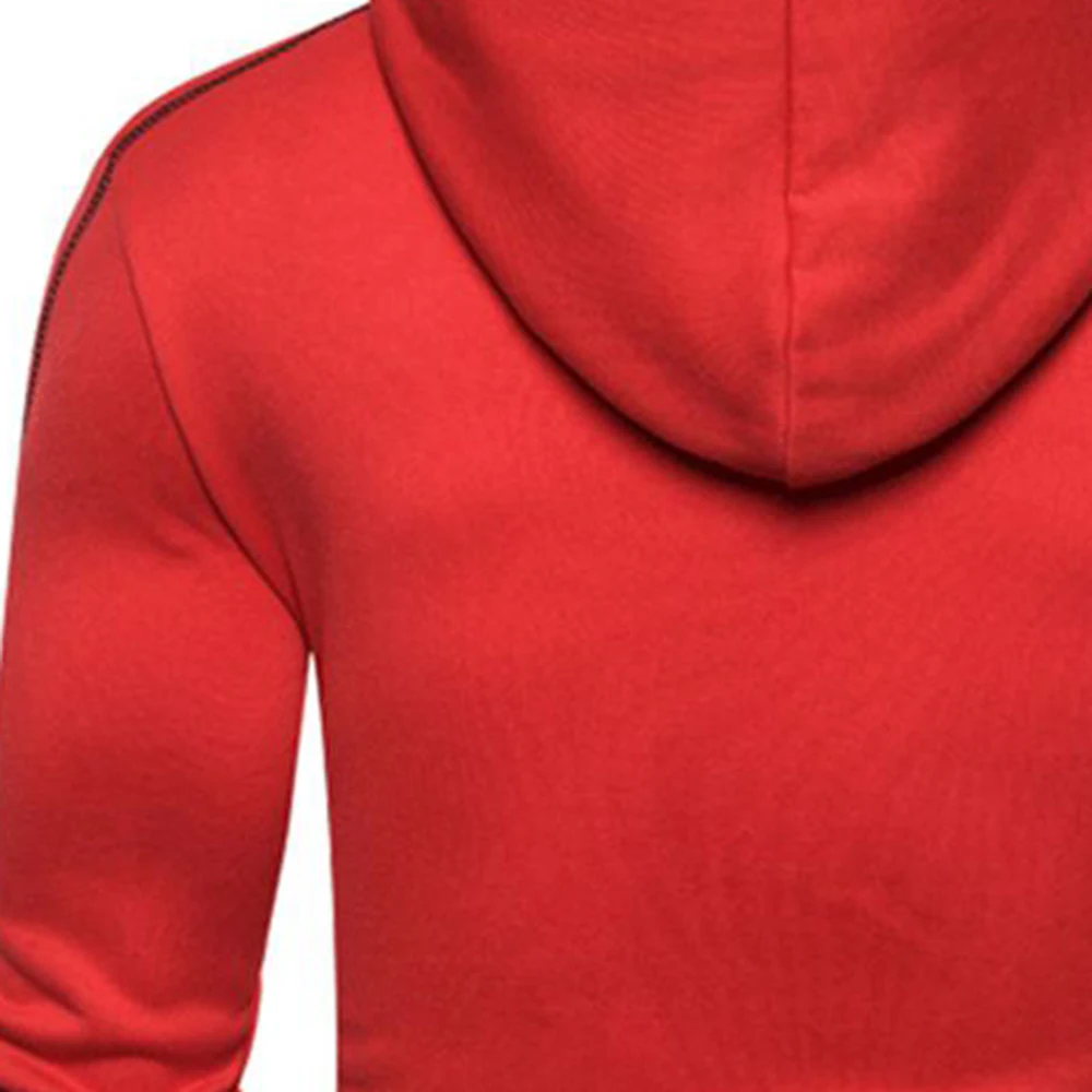 Men Casual Solid Color Hoodies Sweatshirt Tops