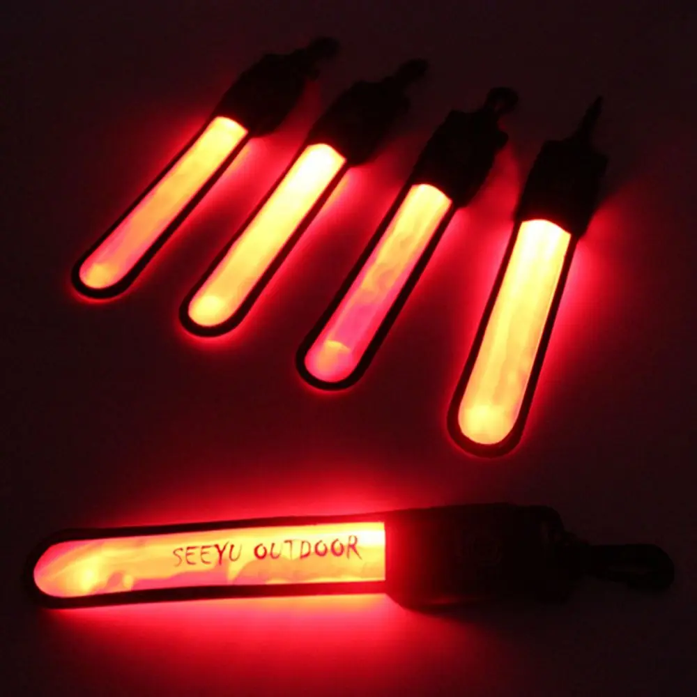 Bicycle Riding Wrist Support Flash Glowing Luminous Armband Arm Belt Band LED Reflective Light Backpack Hanging Lights