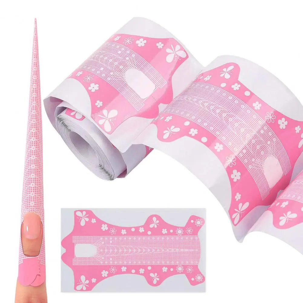 

Nail Extension Form 50/100Pcs Fashion Floral Print Universal Nail Extensions Paper Holder Tool Beauty Accessories