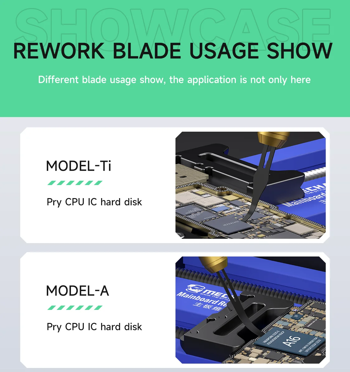 메카닉 어쌔신 5 디솔더링 수리 블레이드 키트 (CPU IC 하드 드라이브 메인보드 접착제 제거 및 칩 분리 수리 도구 세트)