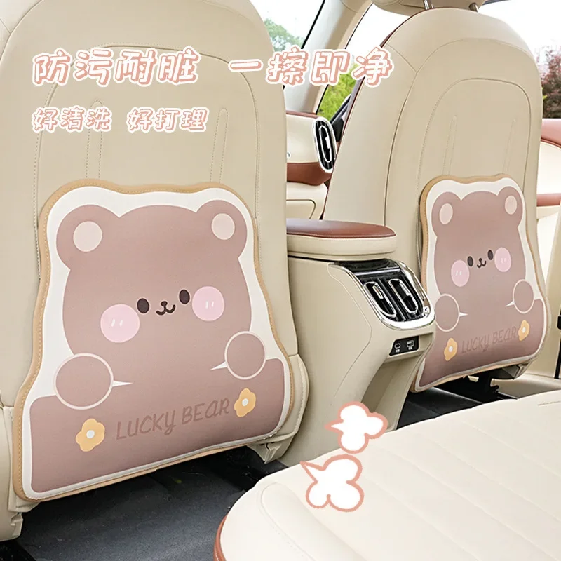 1 Pc Anti-Child-Kick Pad Car Seat Back Cover Protector for Kids Cartoon Auto Anti Kick MatBag Waterproof