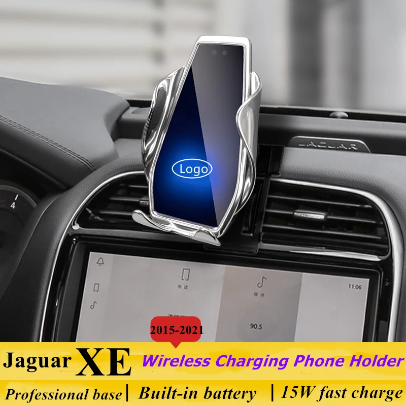 

Подходит для Jaguar XE 2015-2021 Автомобильный держатель для телефона 15 Вт Qi Беспроводное зарядное устройство для iPhone 11 12 Pro Xiaomi Samsung Huawei универсальное