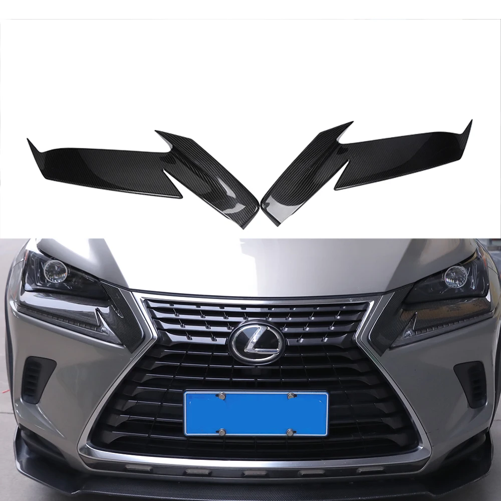 

Dry Carbon Front Lamp Cover Frame Stickers Eyebrows For Toyota Lexus NX200 2015-2017 Carbon Eyelips