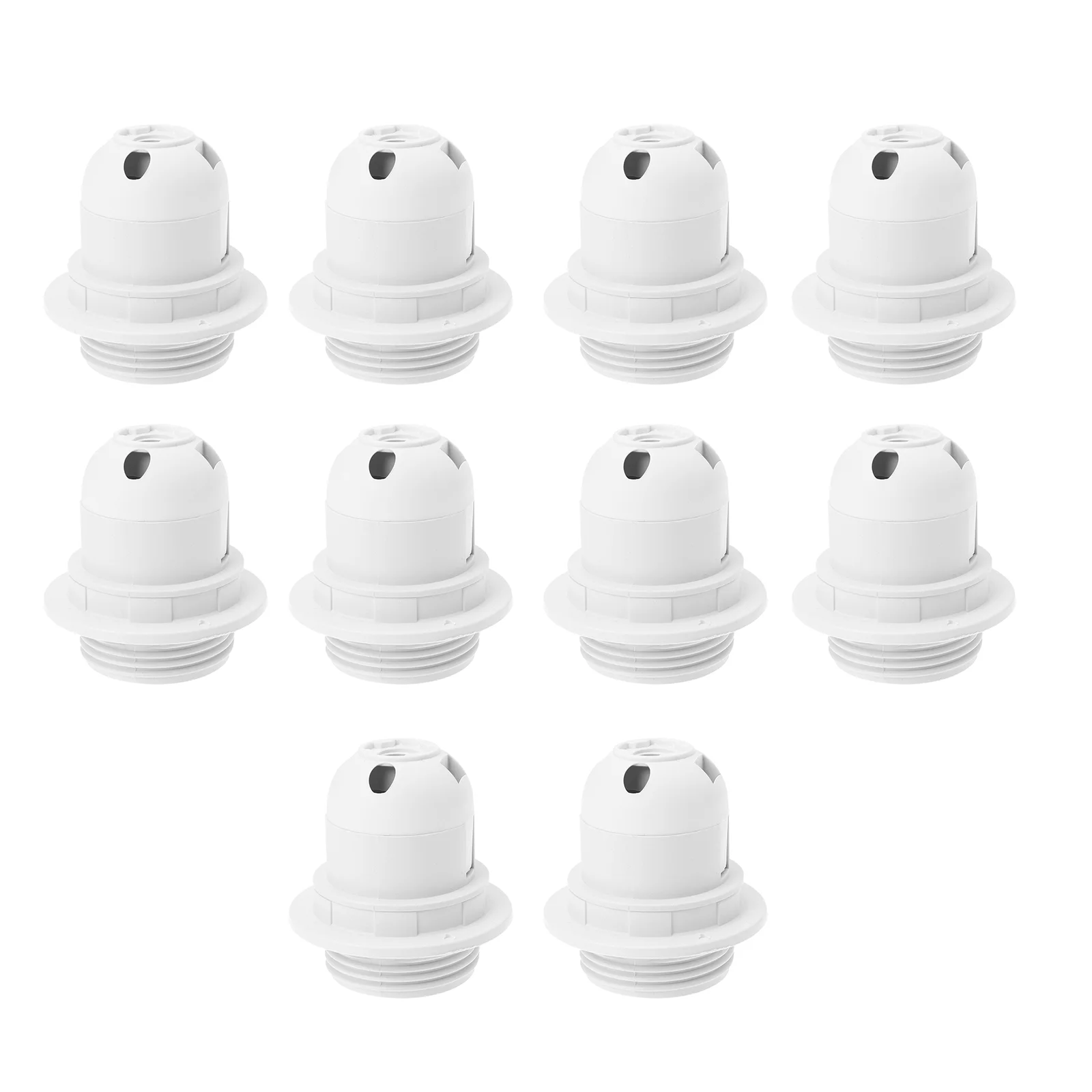 

10 Pcs Light Base E27 Card Lamp Holder Socket Pendant Bulb Accessories Plastic White Lighting