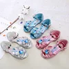 New Fashionable And Comfortable Anti Slip Princess Shoes For Girls Summer Shoes For Children Elsa Rhinestone Bag Heel Shoes 1