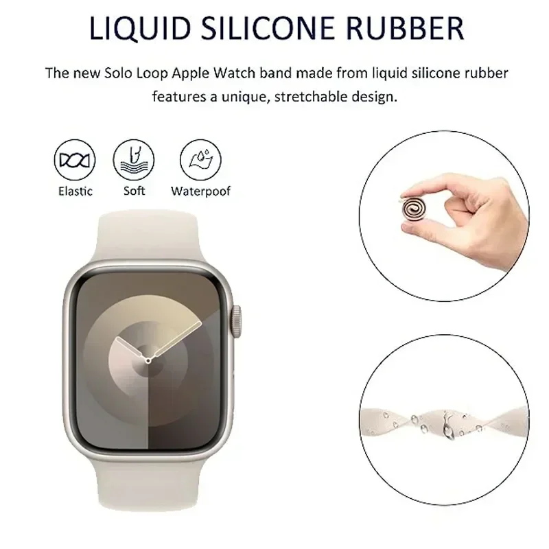 Premium Apple Watch Glass Protector, Case, and Strap Set