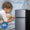 Mini Fridge with Freezer, 2.9 Cu.Ft Small Fridge, Energy Saving, Low Noise,7 Adjustable Thermostat, Double Door  Refrigerator 3