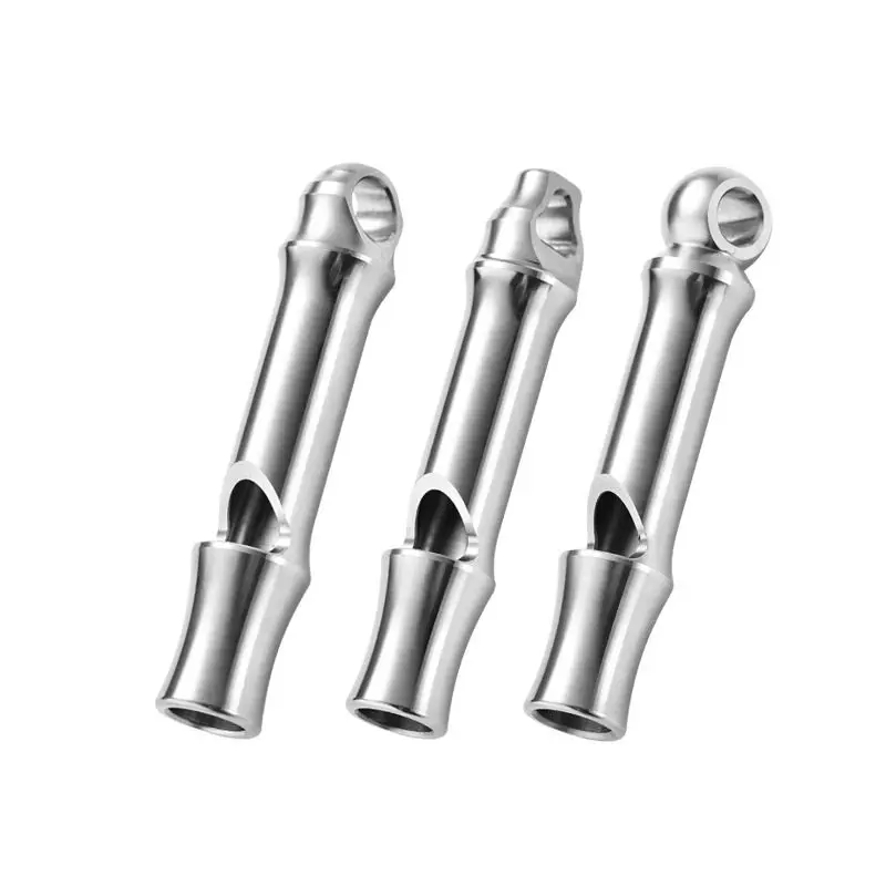 Titanium Alloy Single Tube Whistle 120dB Outdoor Survival Equipment Camping Portable Multifunctional EDC