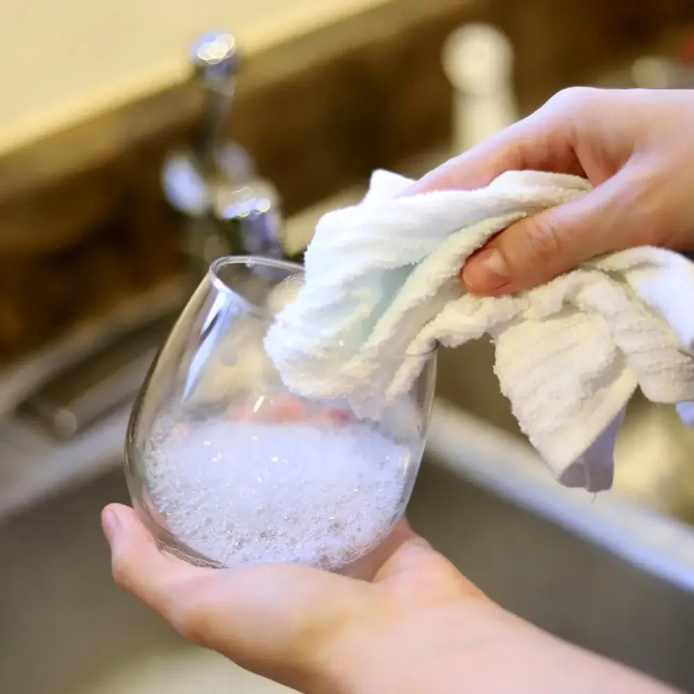 18-Piece Cotton Kitchen Bar Mop Cleaning Dishcloth Set White Absorbent Durable Easy Care Household All Surfaces Machine Wash 3