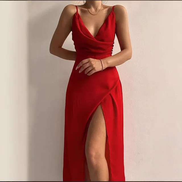 Floral Print Off-Shoulder Maxi Dress Slit V-Neck Strapless Gown - Image 2