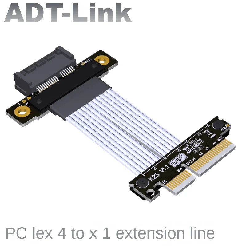 

ADT-Link PCI-e 3.0 4.0 Extension Cable x4 to x1pcie Supports the Sound card NIC gen4