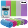 5Pack Cooling Towels, Sweat Towels Cooling Towels for Neck and Face,  Yoga, Camping, Running, Fitness, Workout & More Activities 1