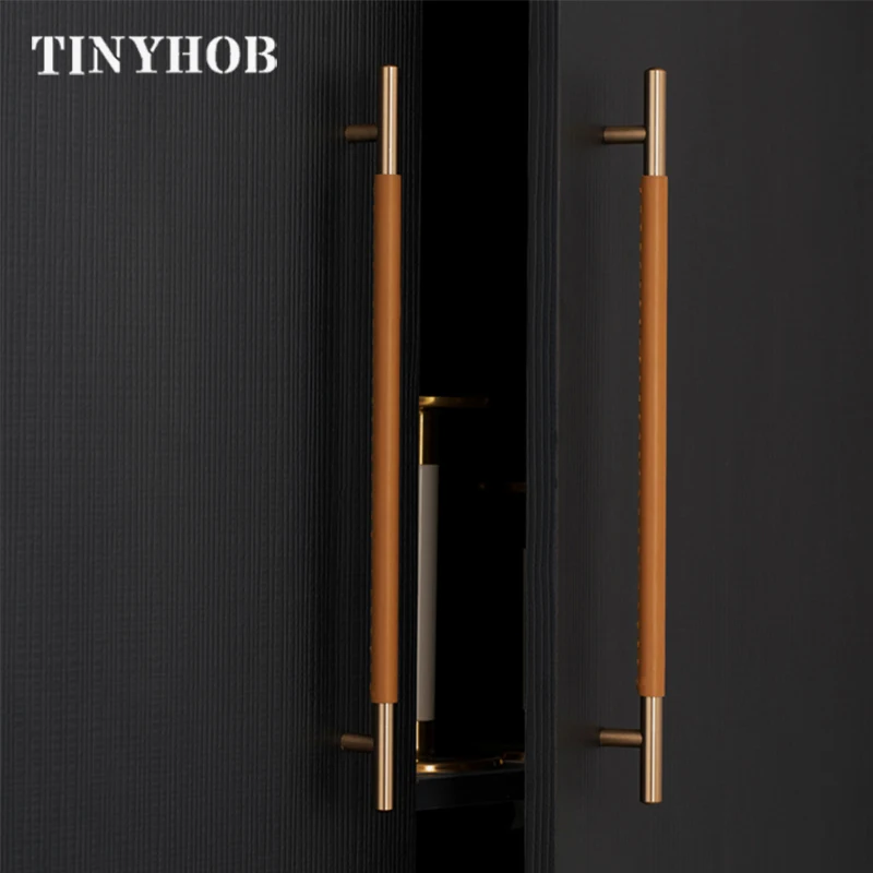 Simple Longer Handle Pull for Cupboard Hand craft Leather Drawer Pulls