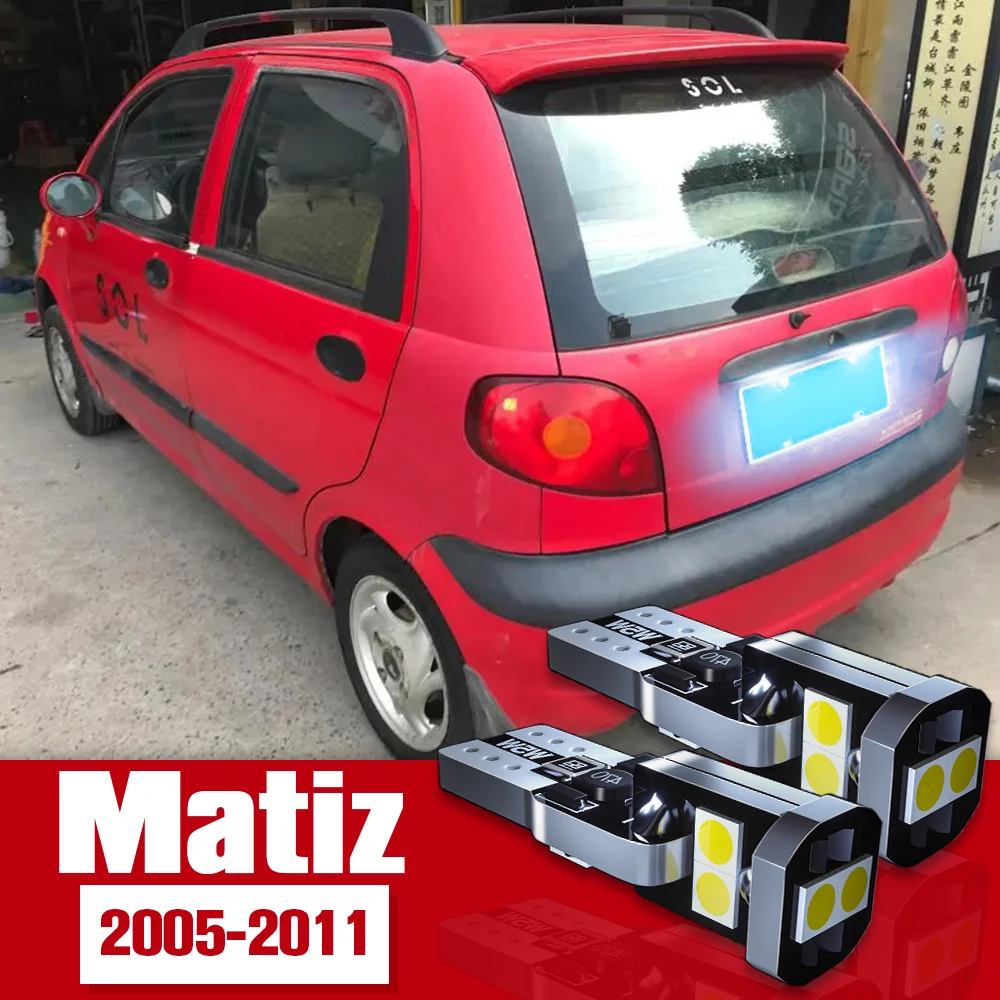 

2pcs License Plate Light Accessories LED Bulb Lamp For Chevrolet Matiz 2005-2011 2006 2007 2008 2009 2010