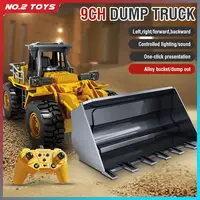 2.4G Alloy Remote Control Dump Truck Excavator Bulldozer Engineering Vehicle 9 Channels RC Trucks Model Children's Toy Kids Gift 1