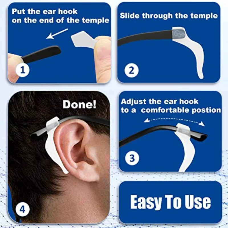 Anti-slip Ear Hook Glasses Leg Sleeve Bracket Fastener Eyeglasses Accessories,glasses anti slip sleeve,glasses retainer