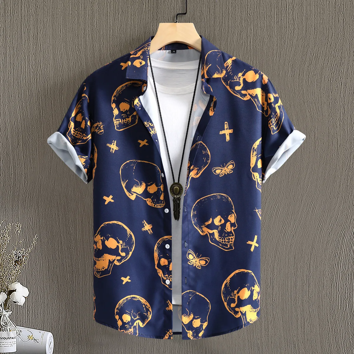 

Mens Vintage Print Button Up Linen Shirts Slim Fit Short Sleeve Hawaiian Shirt Men Casual Harajuku Streetwear Camisas Homme XXL