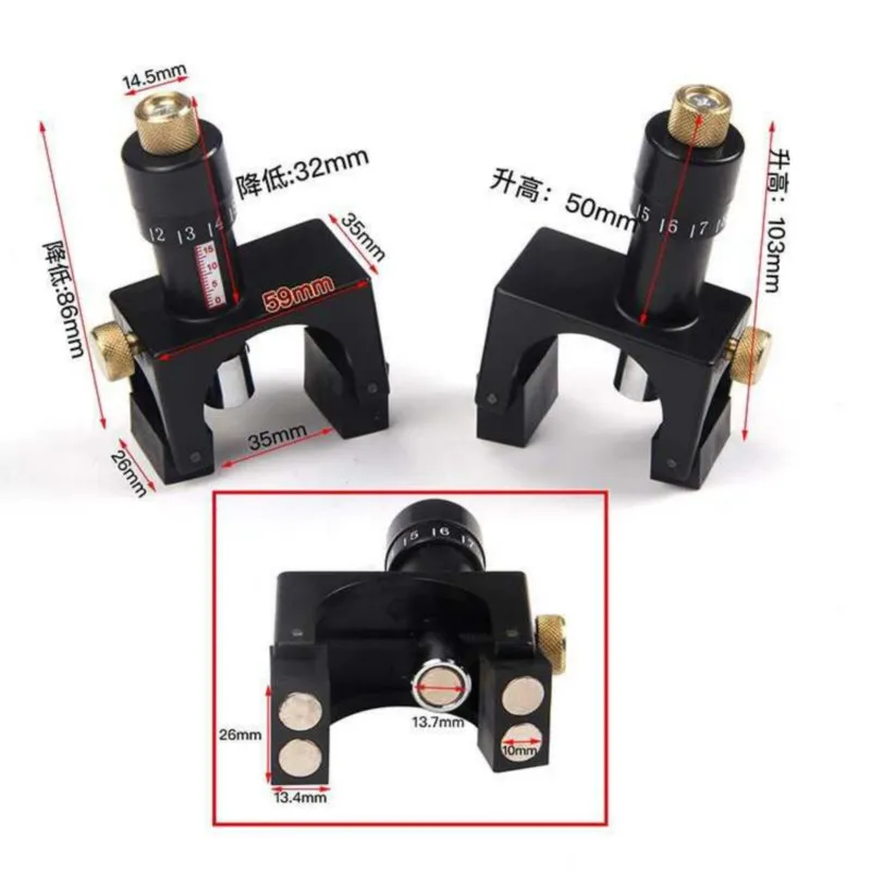 2pcs Precise Positioning Tool for Planer Woodworking Table Planing Adjustable Magnetic Planer Knife Setter Device Jig Height Set