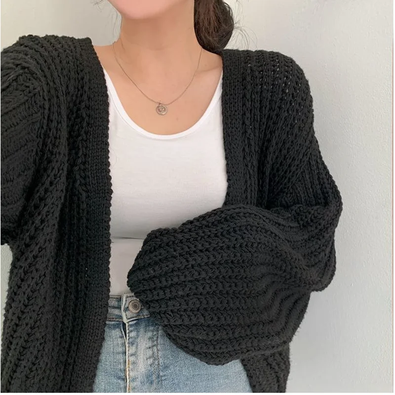 2026 Vintage Harajuku Lantern Sleeve Women Cardigan Sweater Casual Korean Fall Streetwear Tops Chic Lazy Wind Y2k Sweater 16 Sd696b0e78f74436ca477cd522183dc05R