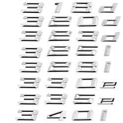 Premium Car Trunk Letters Logo Badge Emblem Sticker - 318d (Gloss Silver)