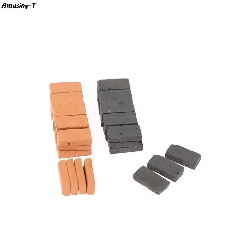 Building Blocks 50pcs 1:35 Mini Brick Model DIY House Dollhouse Accessory Simulation Toys Kids Play House Game Constructor