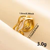 Bagues ouvertes bohème en émail blanc, couleur or, luxe, irrégulier, en acier inoxydable, réglable, bijoux de charme pour femmes, cadeaux