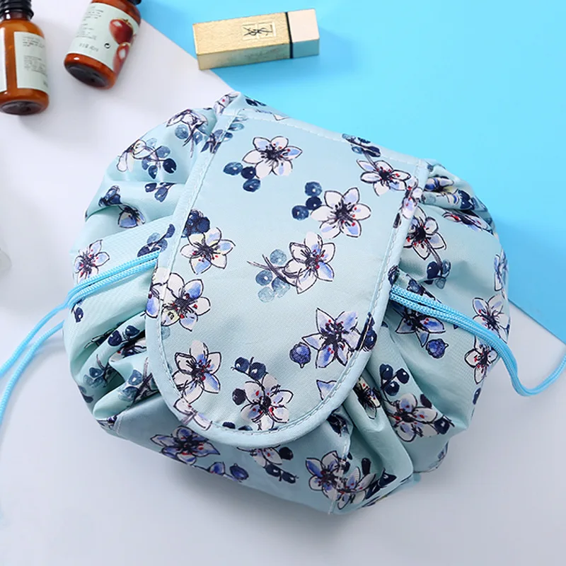 Women's Waterproof Drawstring Travel Cosmetic Organizer Bag