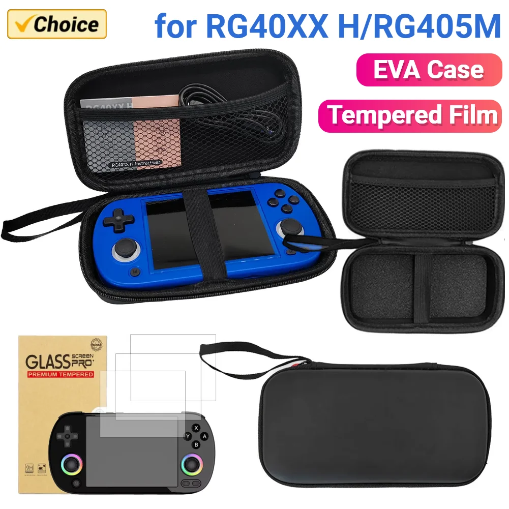 EVA Hard Carrying Case with Hand Strap - Shockproof Travel Protective Case with HD Tempered Film