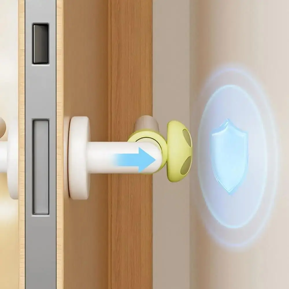 4pcs Wall Protector Silicone Anti-collision Door Anti-collision Anti-knock Doorknob Bead Anti-static Silicone